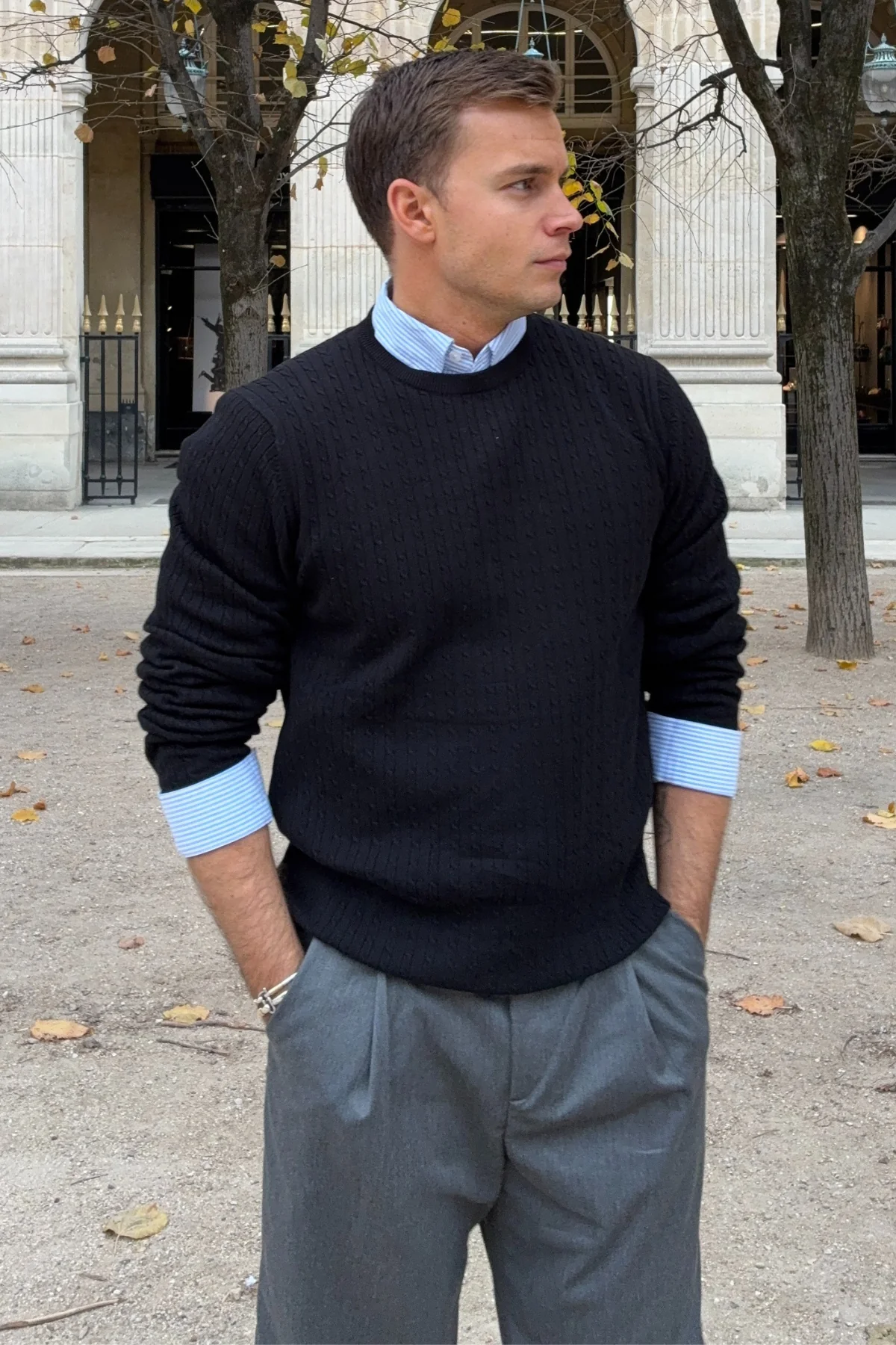 Pullover -Kabel -Strick - Schwarz - Image 2