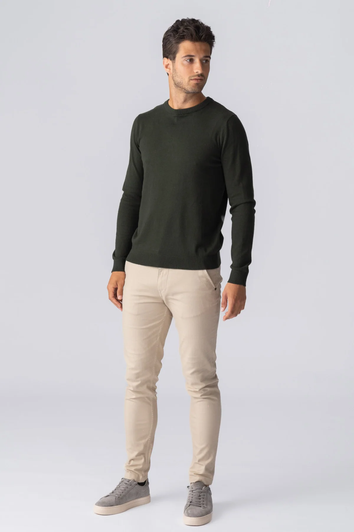 Pullover Roundneck - Armee - Image 4