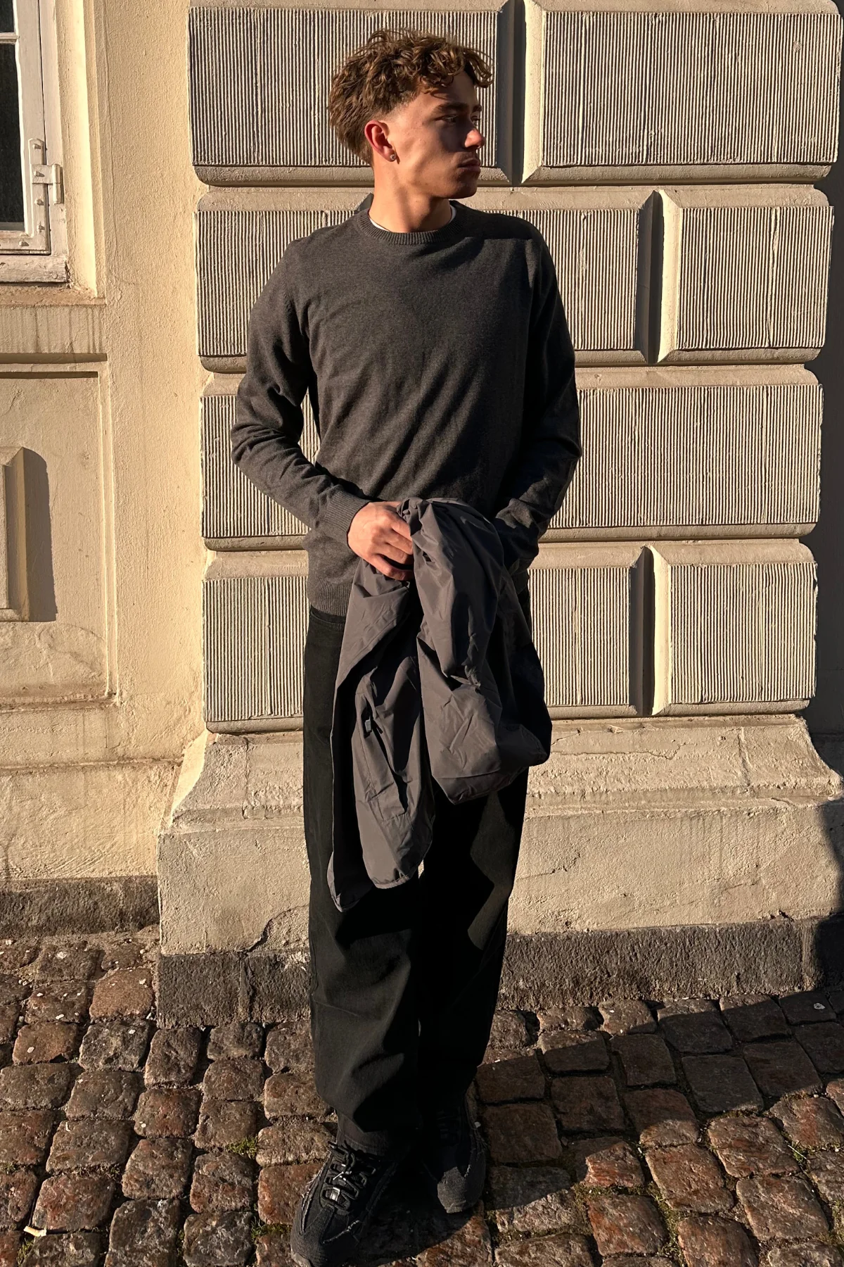 Pullover Roundneck - Holzkohle Melange - Image 2