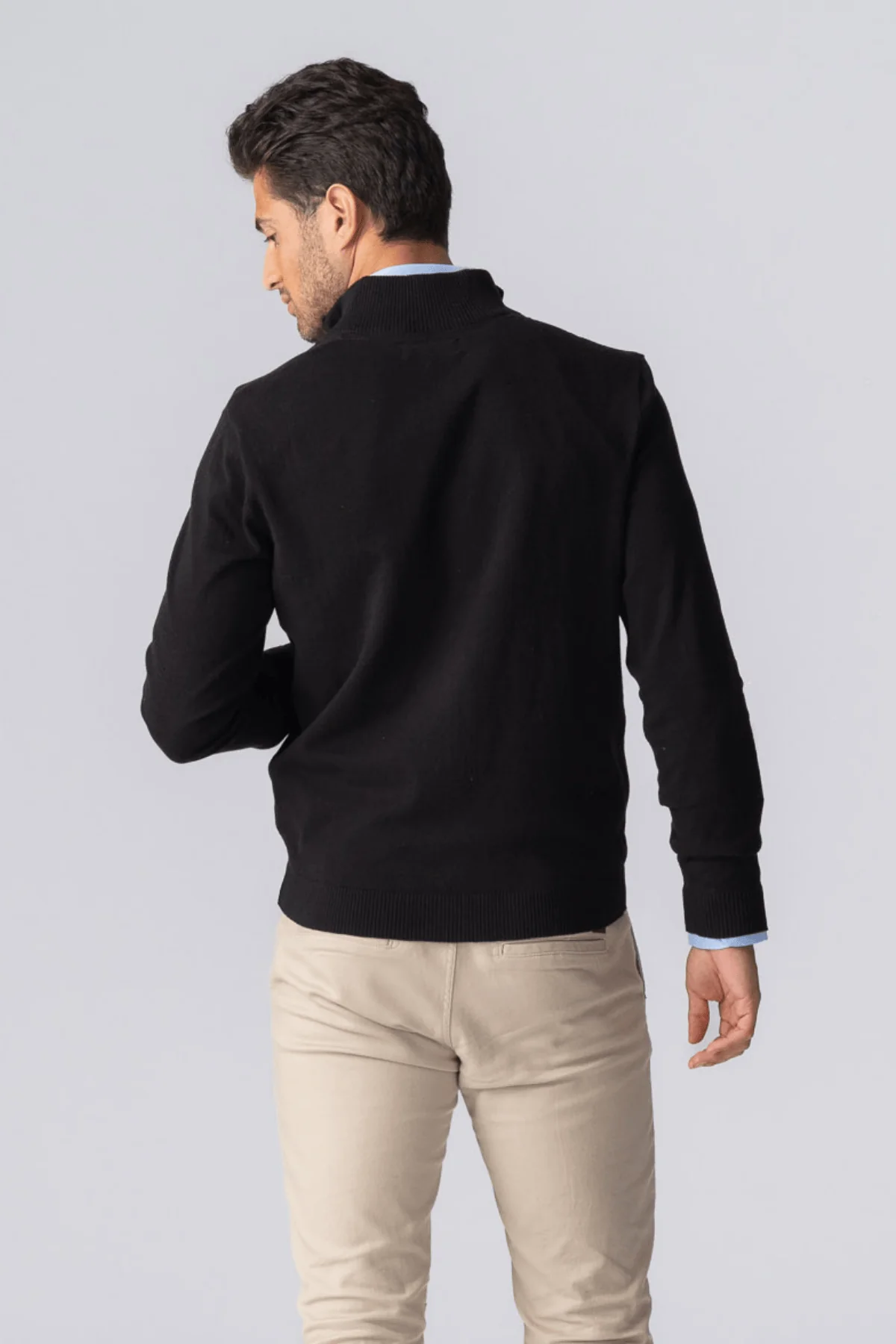 Pullover Zip Strickjacken - schwarz - Image 4