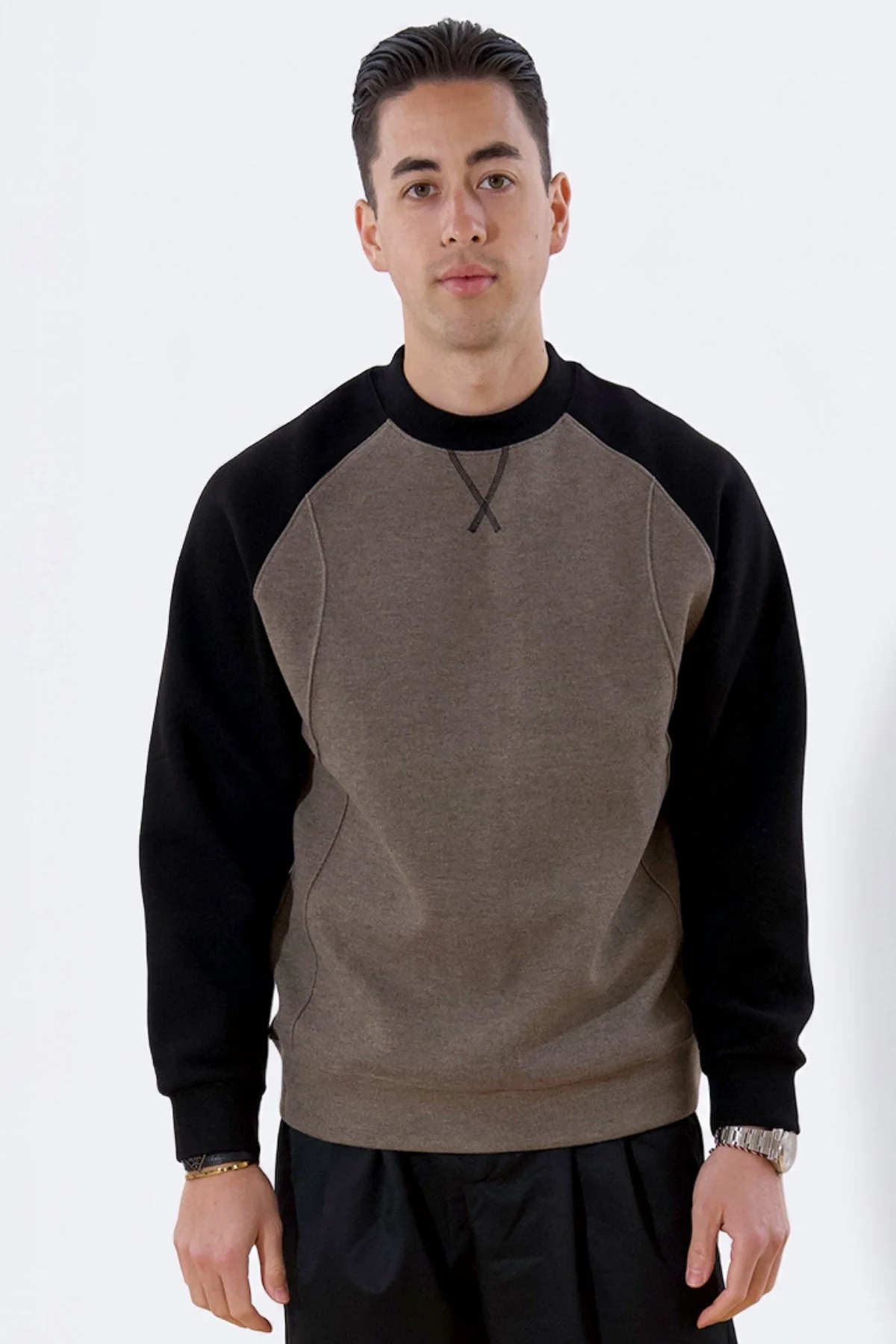Pullover mit Raglanärmeln – Staubgrün