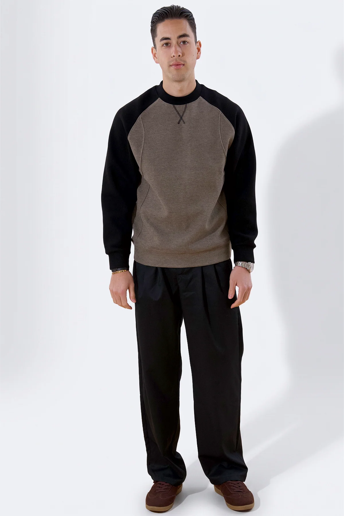 Pullover mit Raglanärmeln – Staubgrün - Image 2