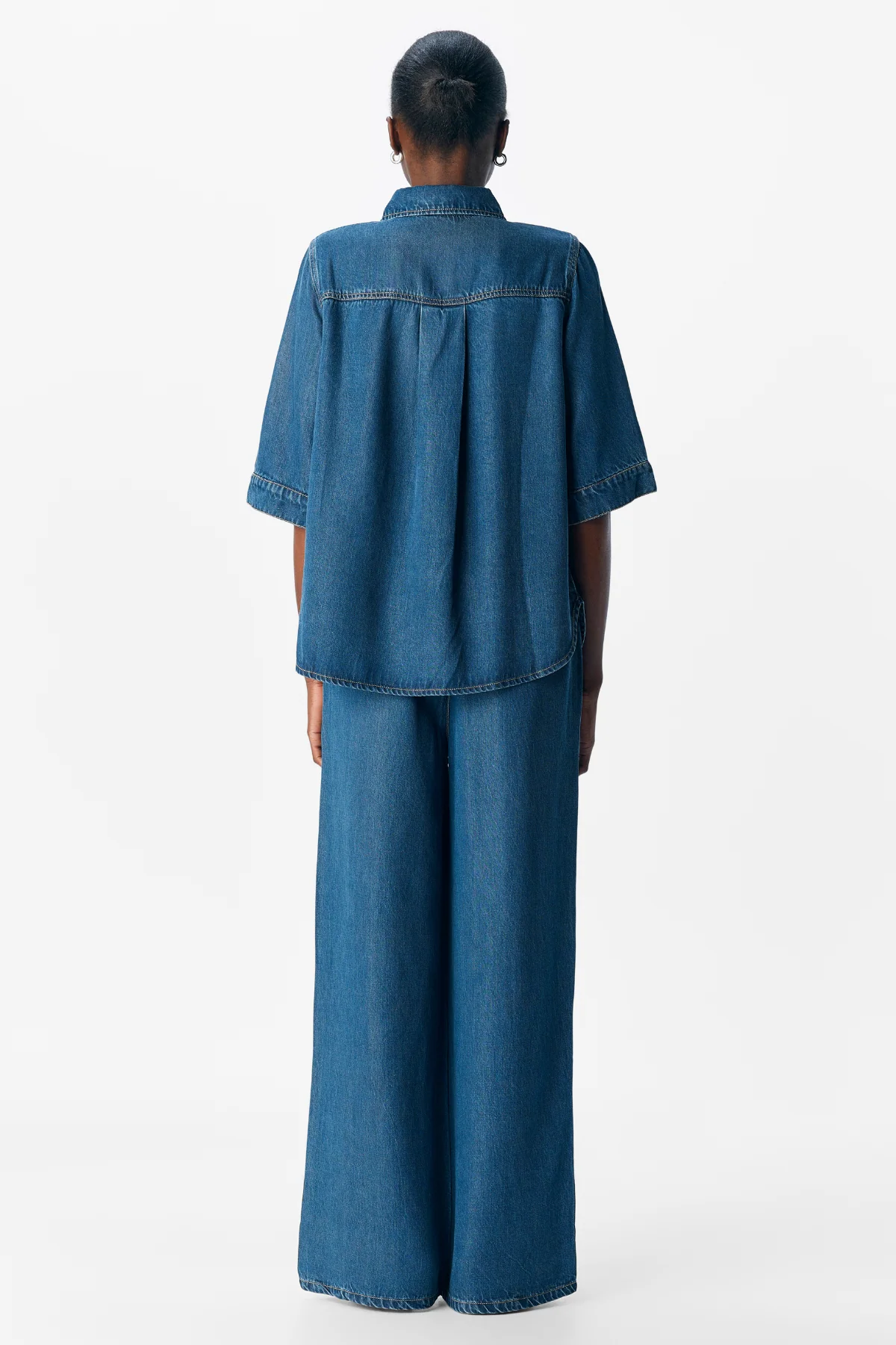 Rahmen 2/4 Denim Top - Dunkelblau Denim Spülenwaschung - Image 3