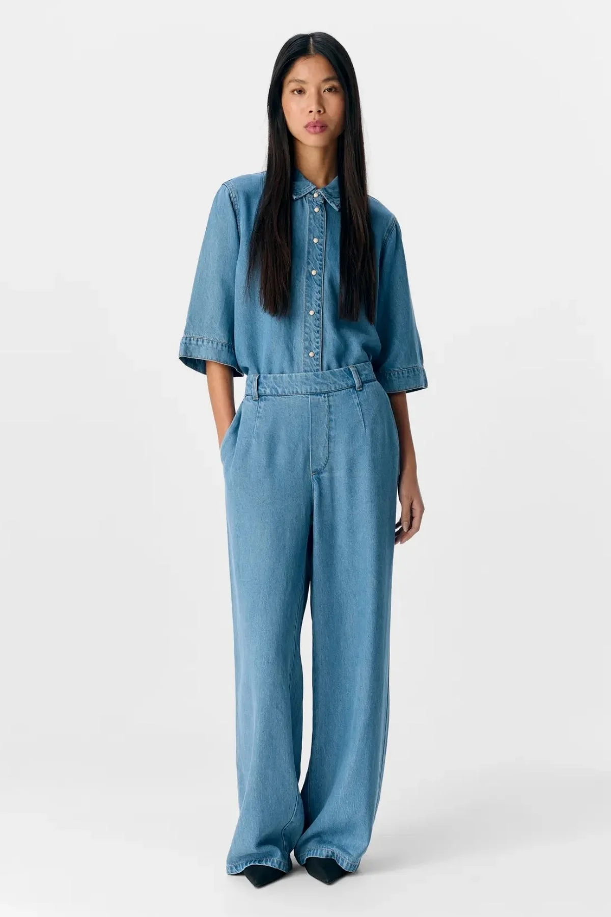 Rahmen Lisa breit Pants - Hellblauer Denim - Image 4