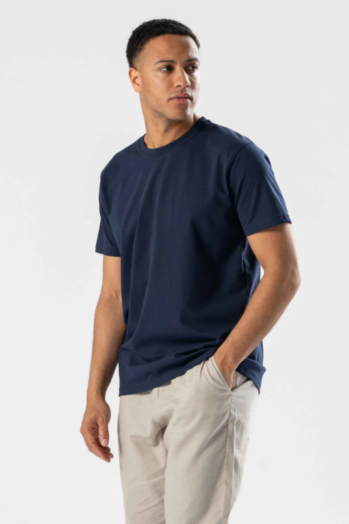 Regelmäßiges T -Shirt - Marine - Image 2