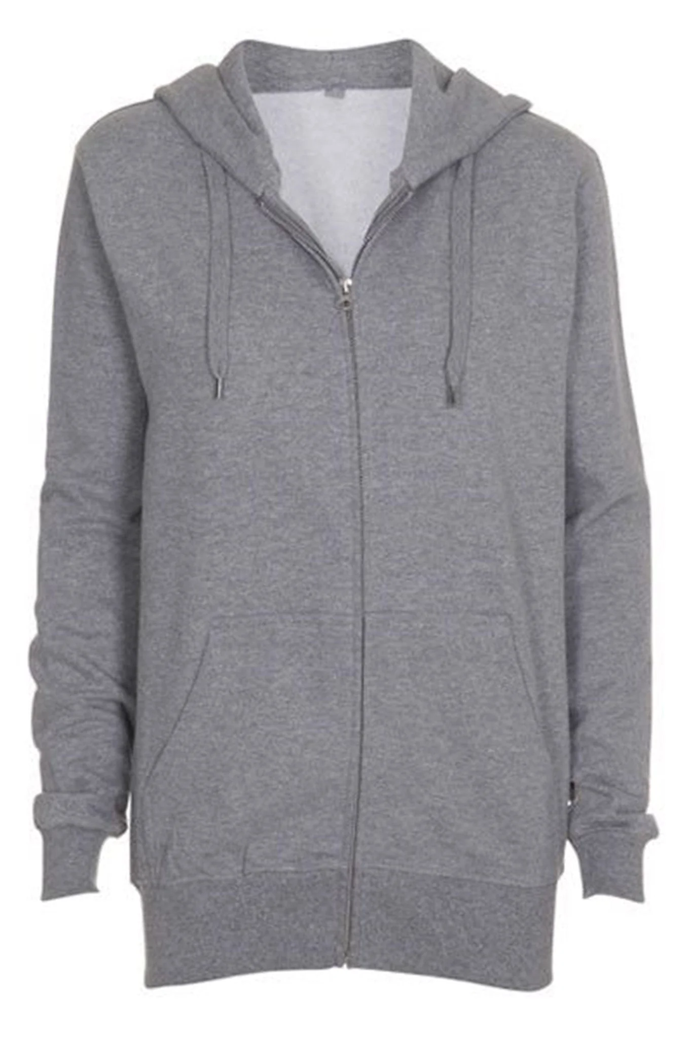 Reißverschluss Schweiß Hoodie - Hellgrau - Image 4