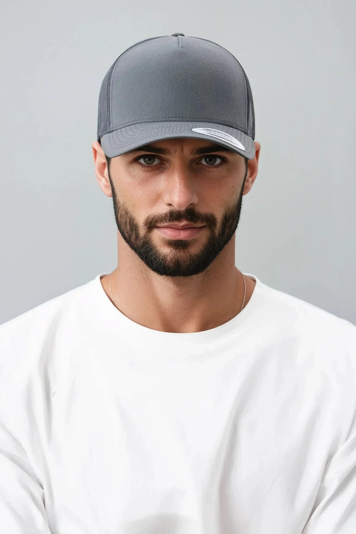 Retro Trucker Cap - Holzkohle