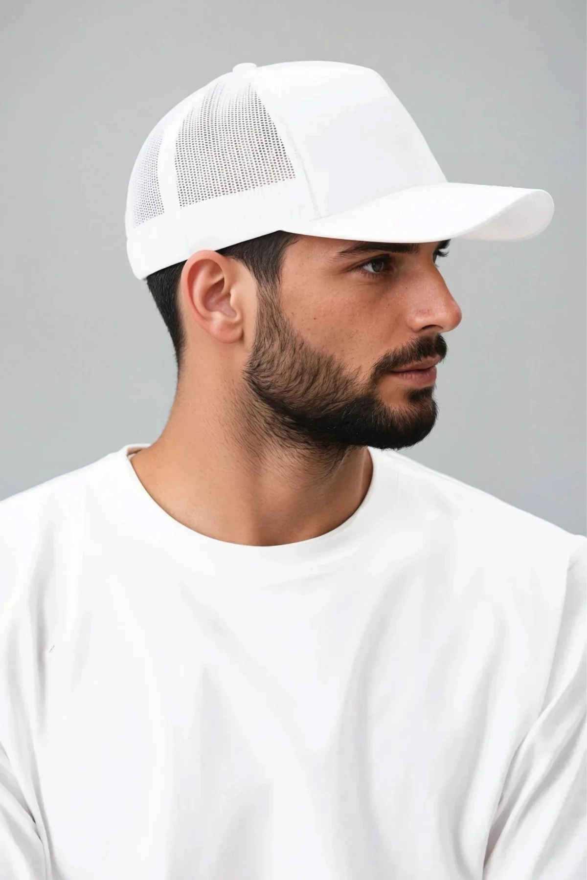 Retro Trucker Cap - Weiß - Image 2