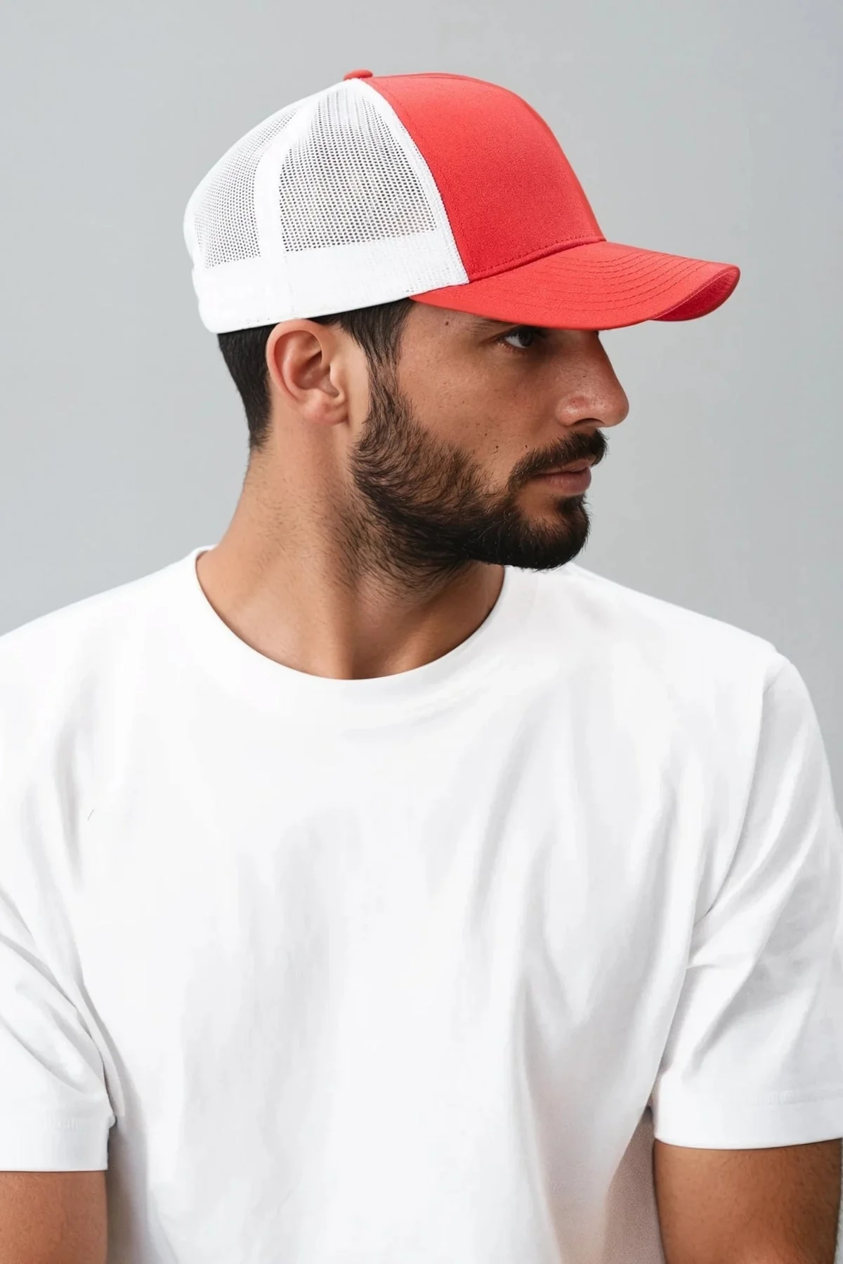 Retro Trucker farbig vorne -red - - Image 3