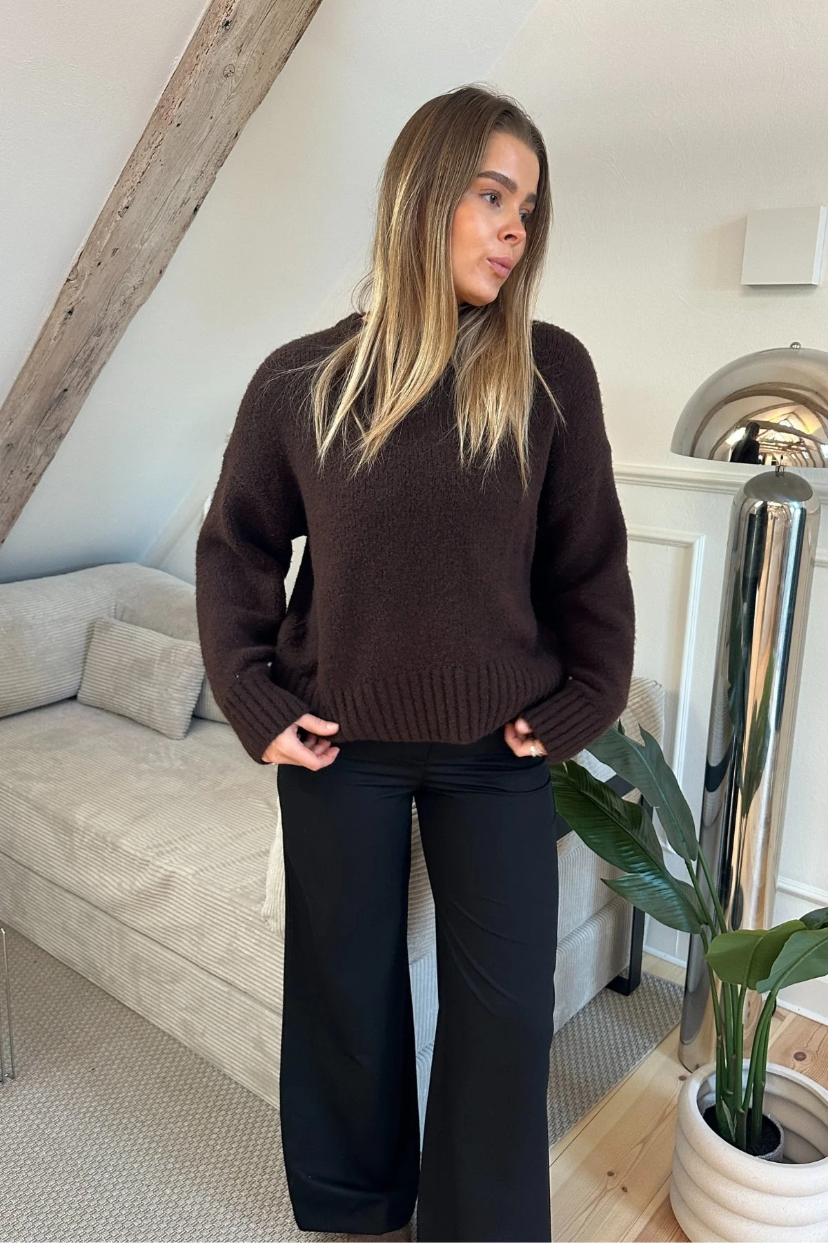 Rosalie Wide Pants - Schwarz - Image 4