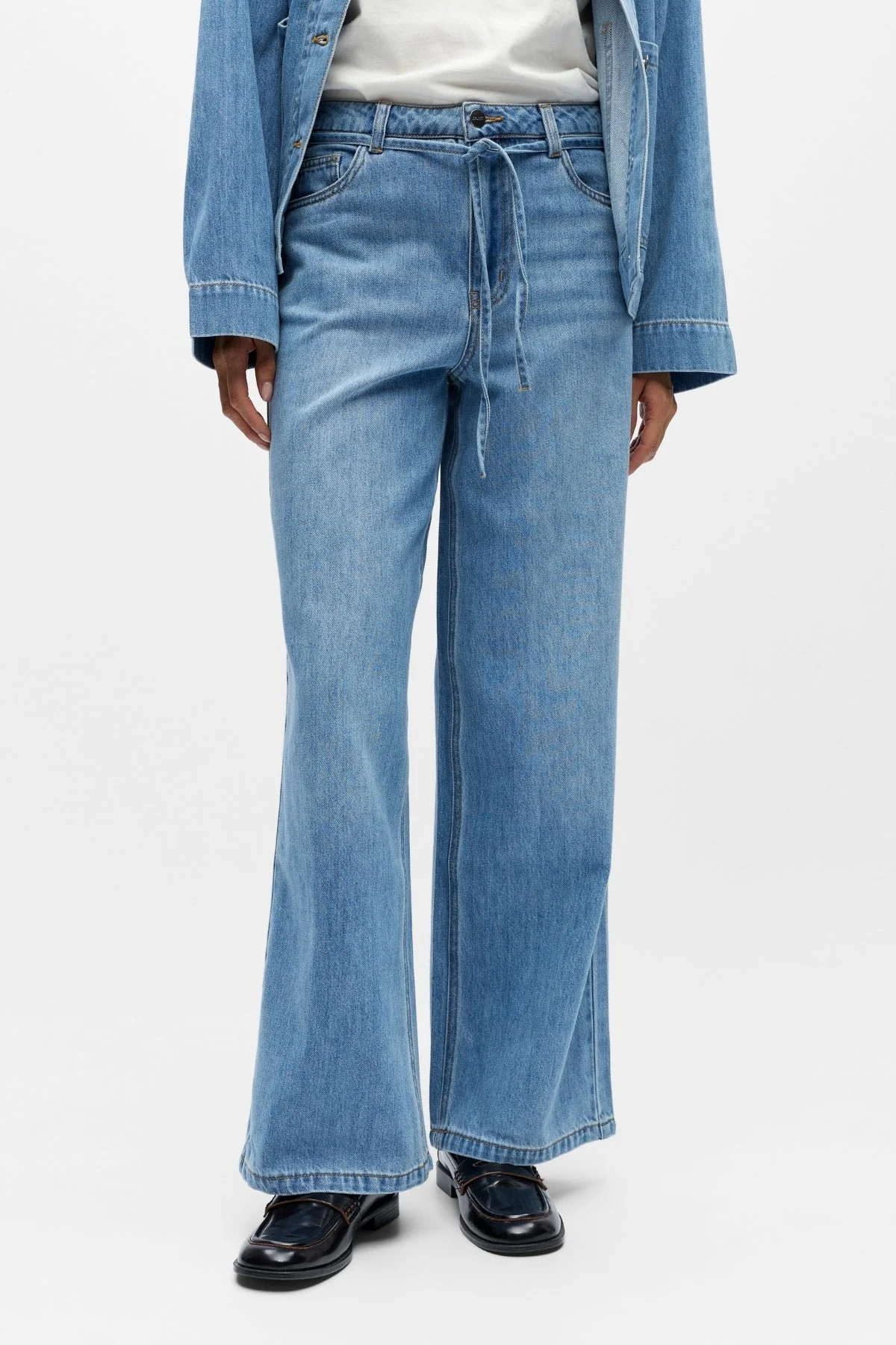 Rosie Wide Jeans – Hellblauer Denim