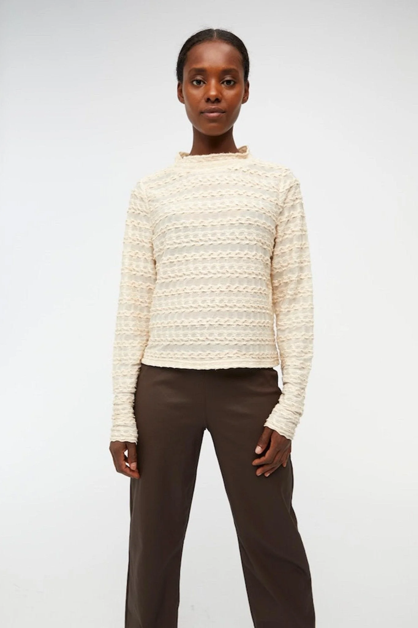 Runa Langærmet Bluse - Sandschale - Image 3