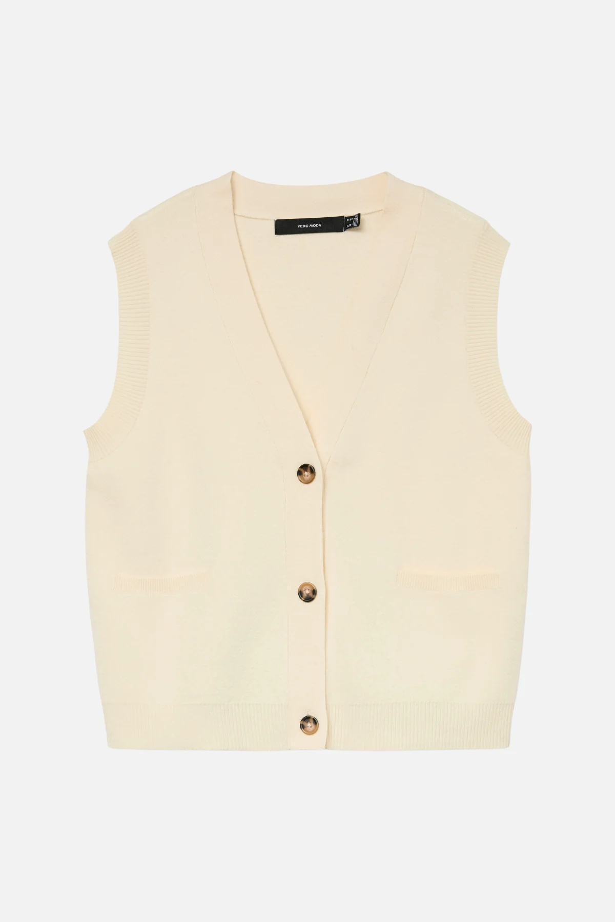 Saba V -Ausschnitt Button Weste - Birke - Image 6