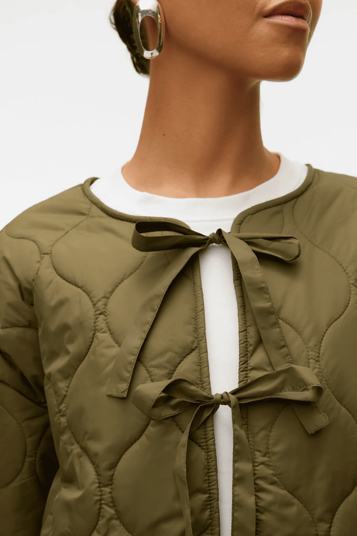 Sabine LS gesteppte Jacke - Gewehrgrün - Image 6
