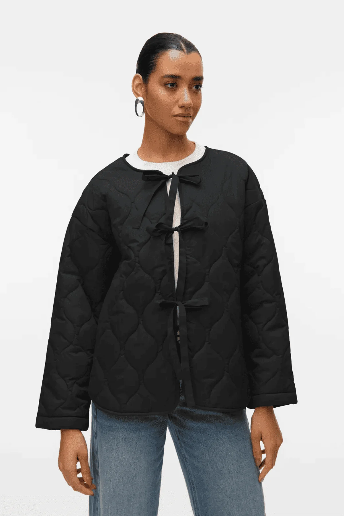 Sabine Ls gesteppte Jacke - Schwarz