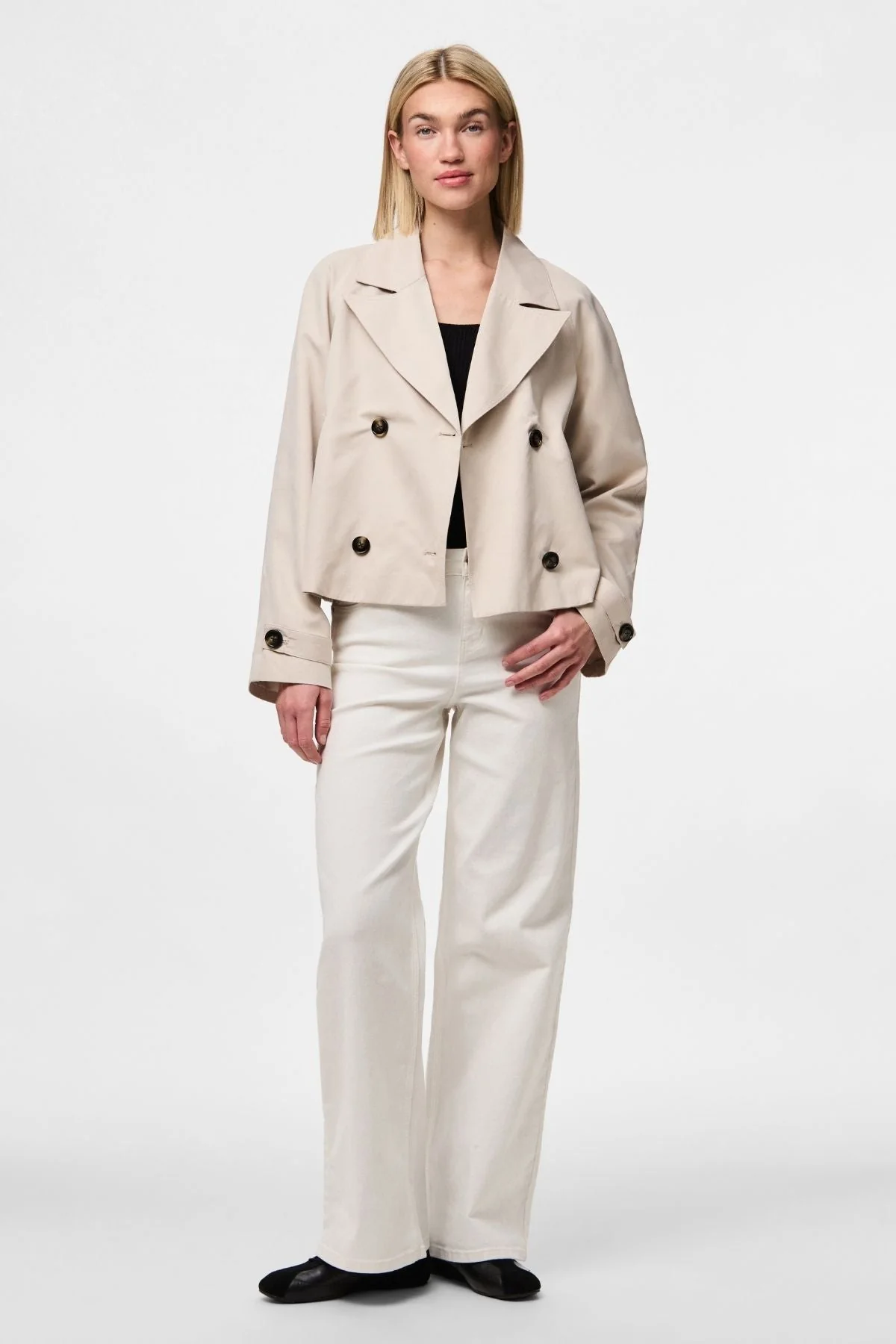 Scarlett Kurzer Trenchcoat - Silbergrau - Image 2