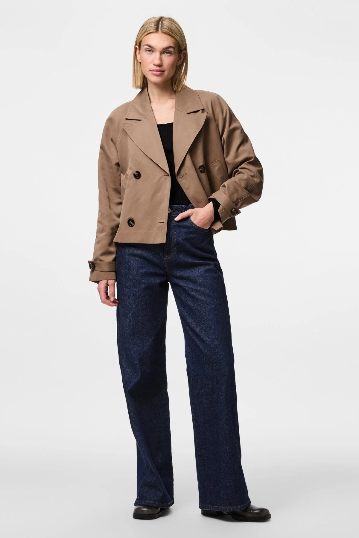 Scarlett Kurzer Trenchcoat – Braune Linsen - Image 2