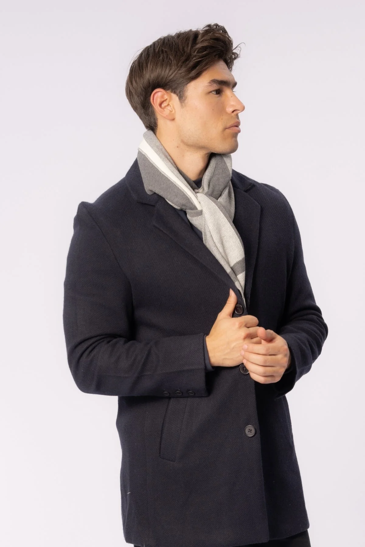 Schal - Schwarz / Weiß / Grau - Herren - Image 2