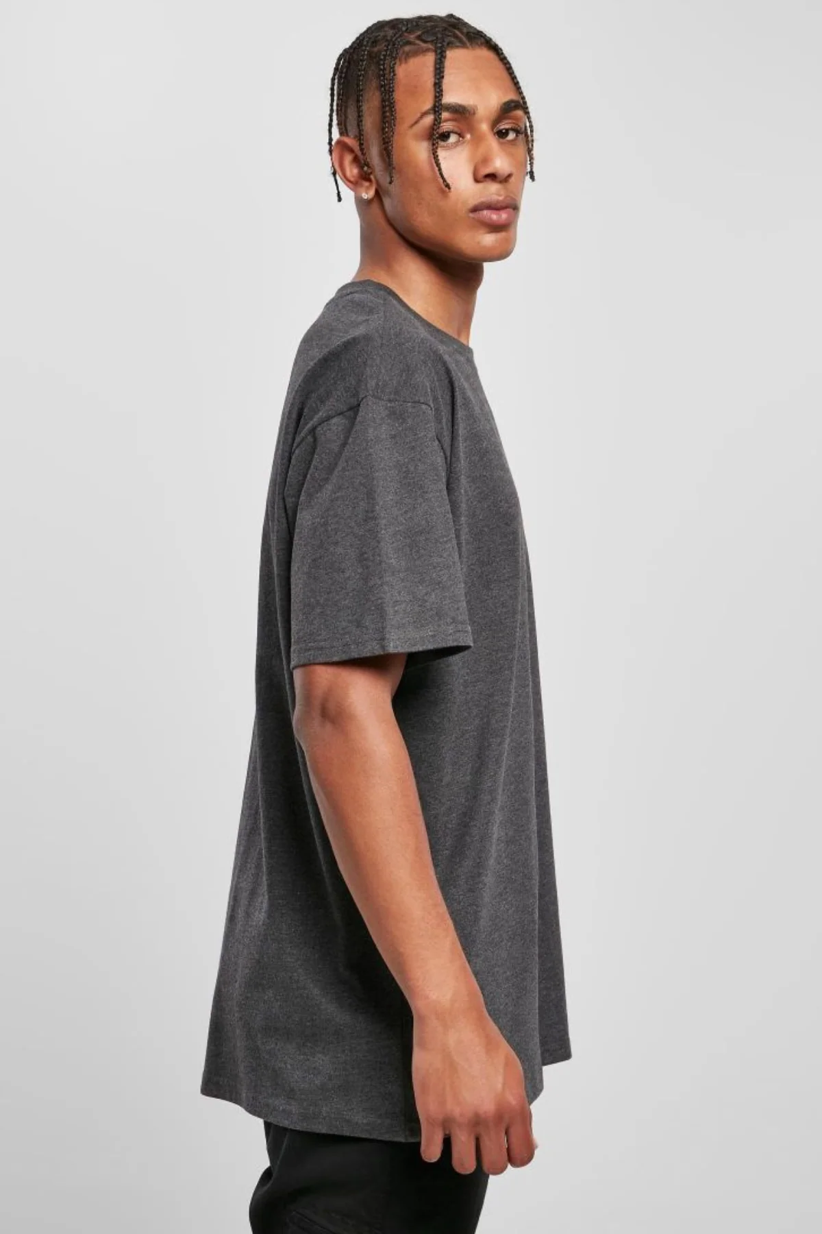 Schwer Oversized T -Shirt - Holzkohle - Image 3