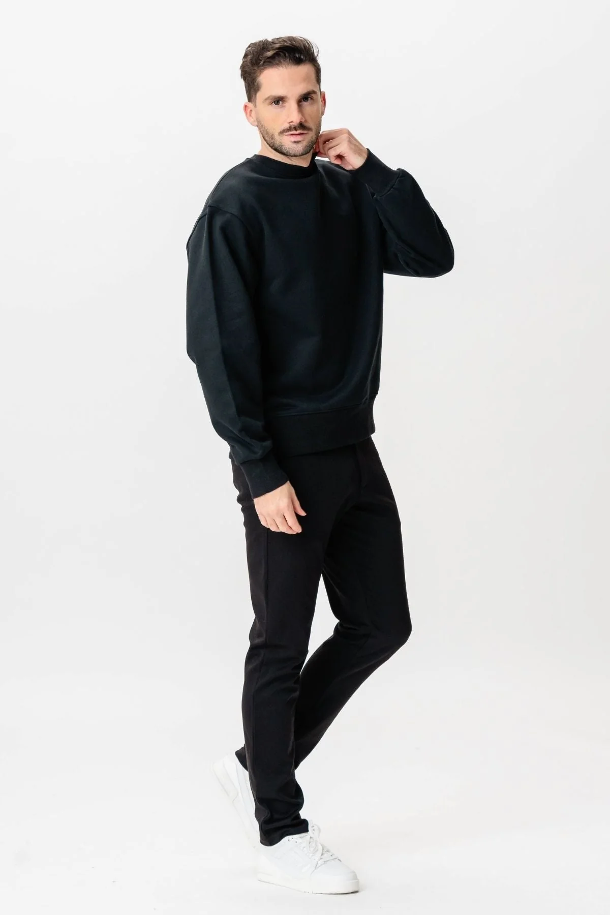 Schwere Crewneck - Schwarz - Image 3