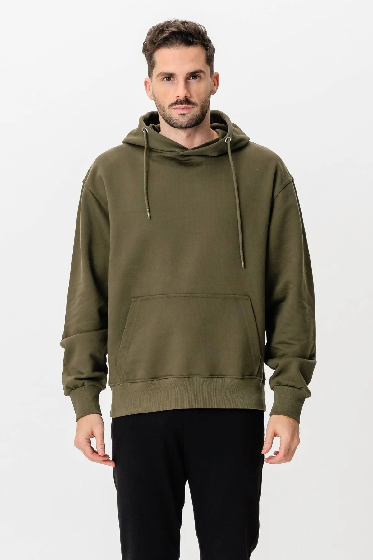 Schwerer Hoodie - Armee - Image 3