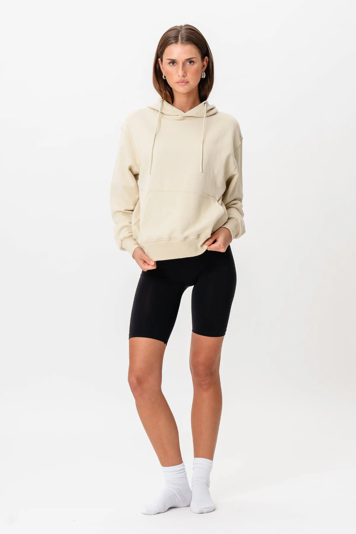 Schwerer Hoodie - Beige - Image 3