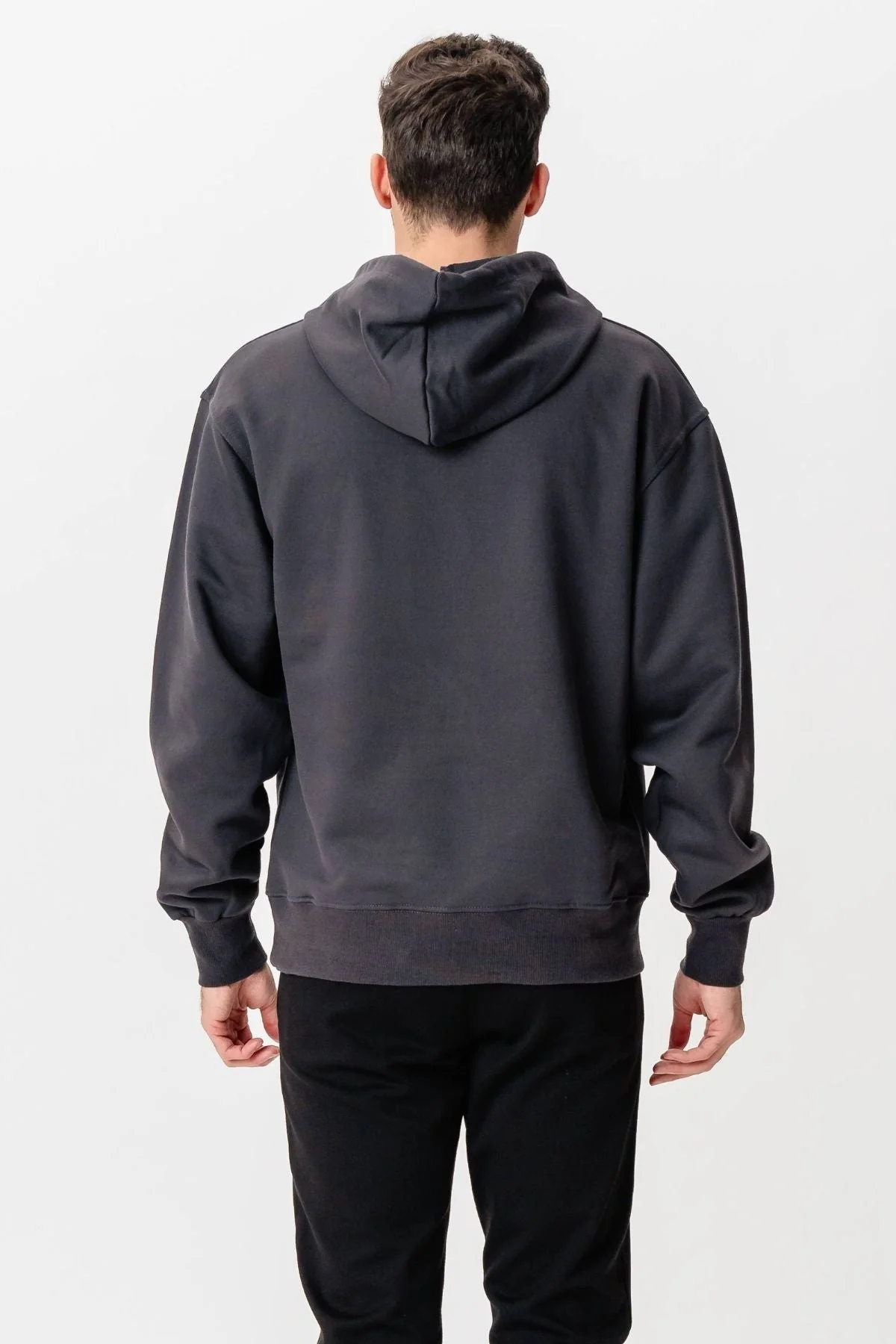 Schwerer Hoodie - Dunkelgrau - Image 4