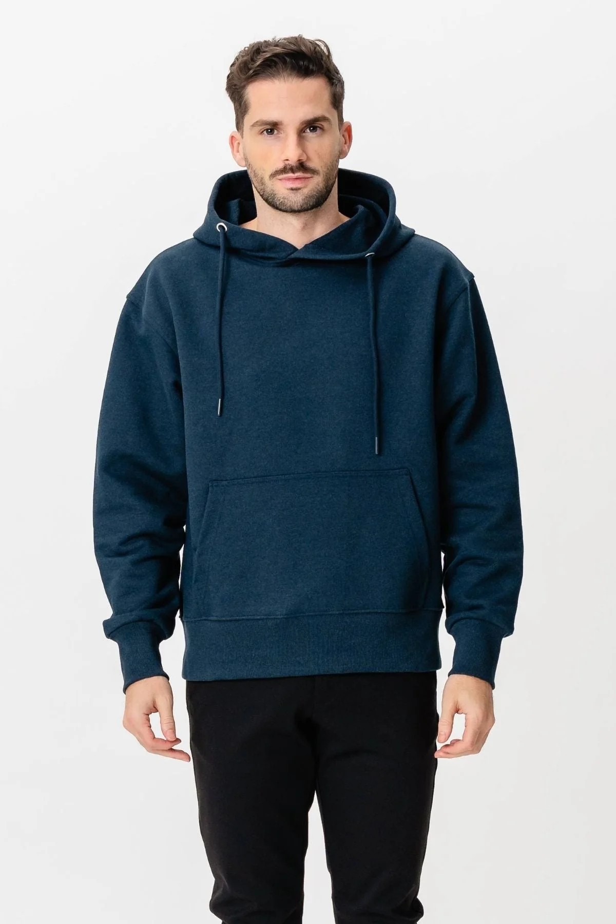 Schwerer Hoodie - Marine