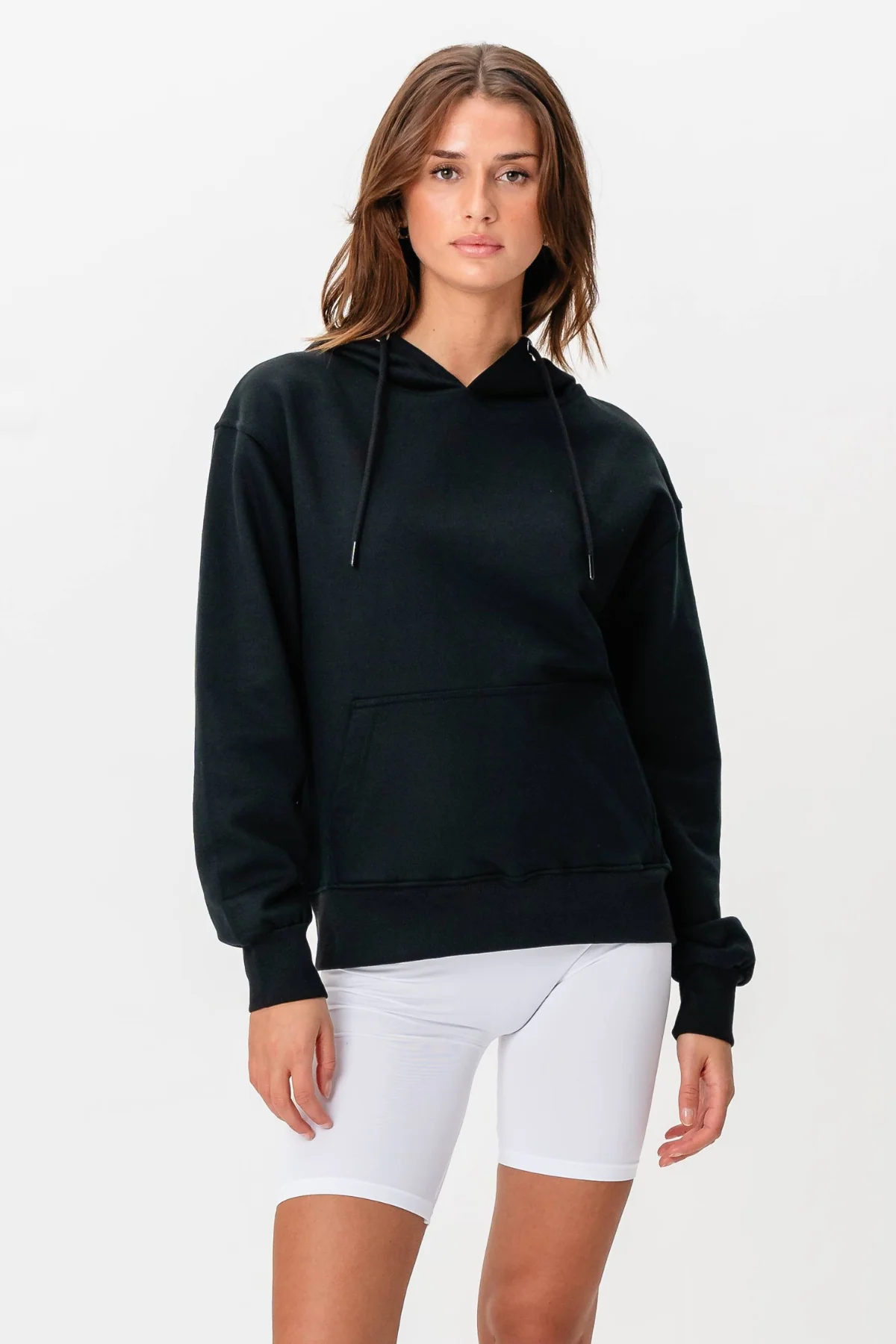 Schwerer Hoodie - Schwarz