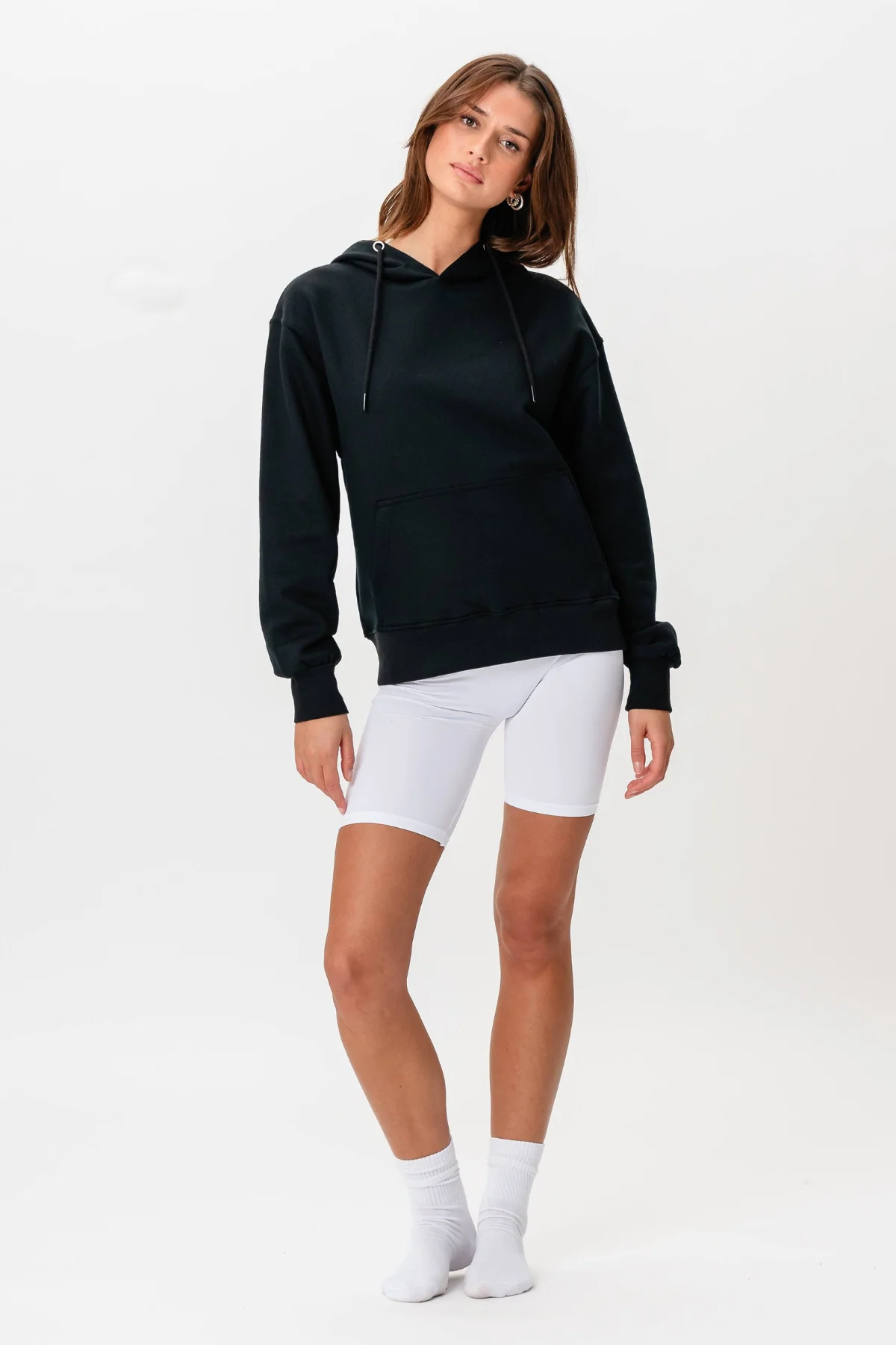 Schwerer Hoodie - Schwarz - Image 4