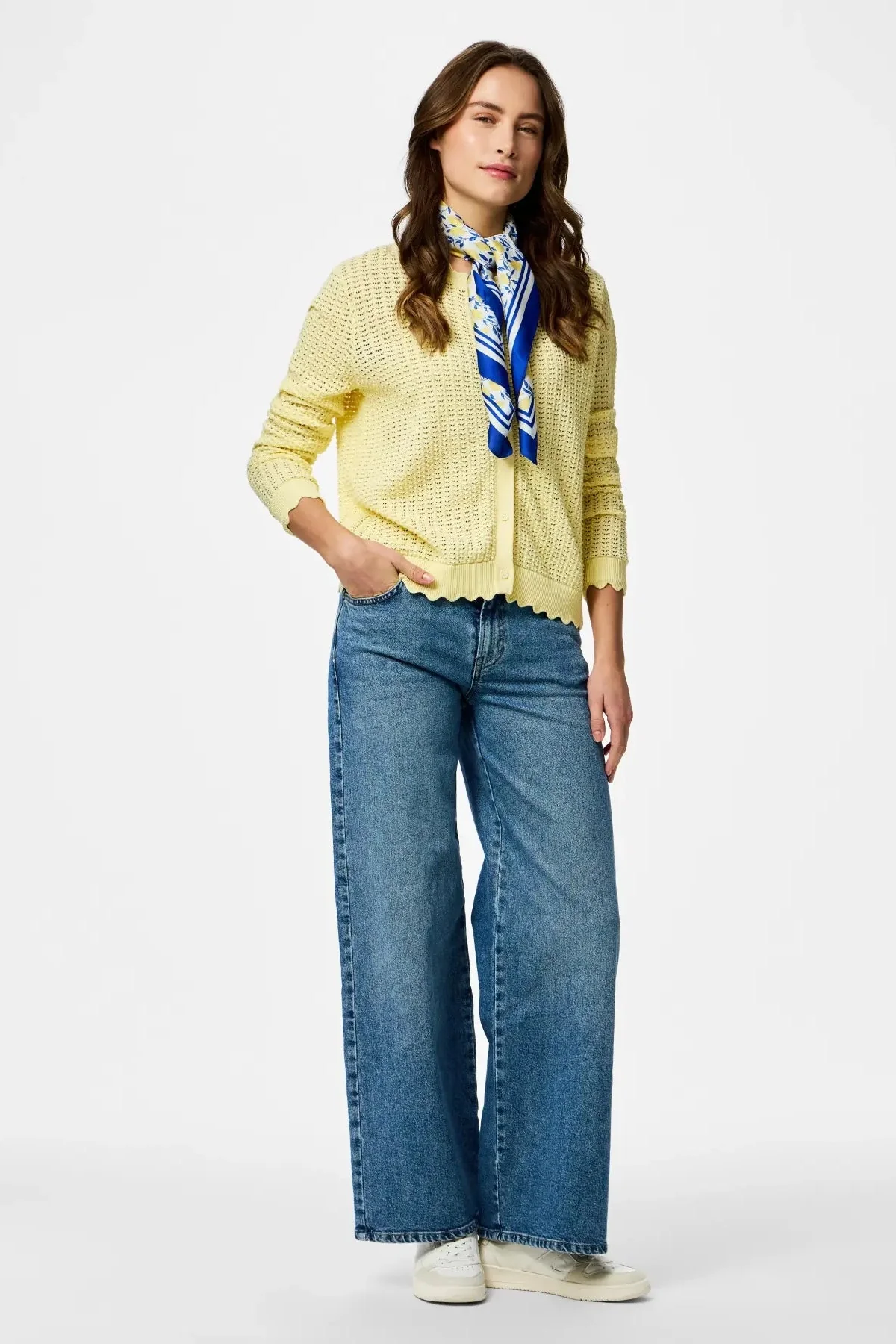 Scout-Strickjacke mit O-Ausschnitt – Französische Vanille - Image 2