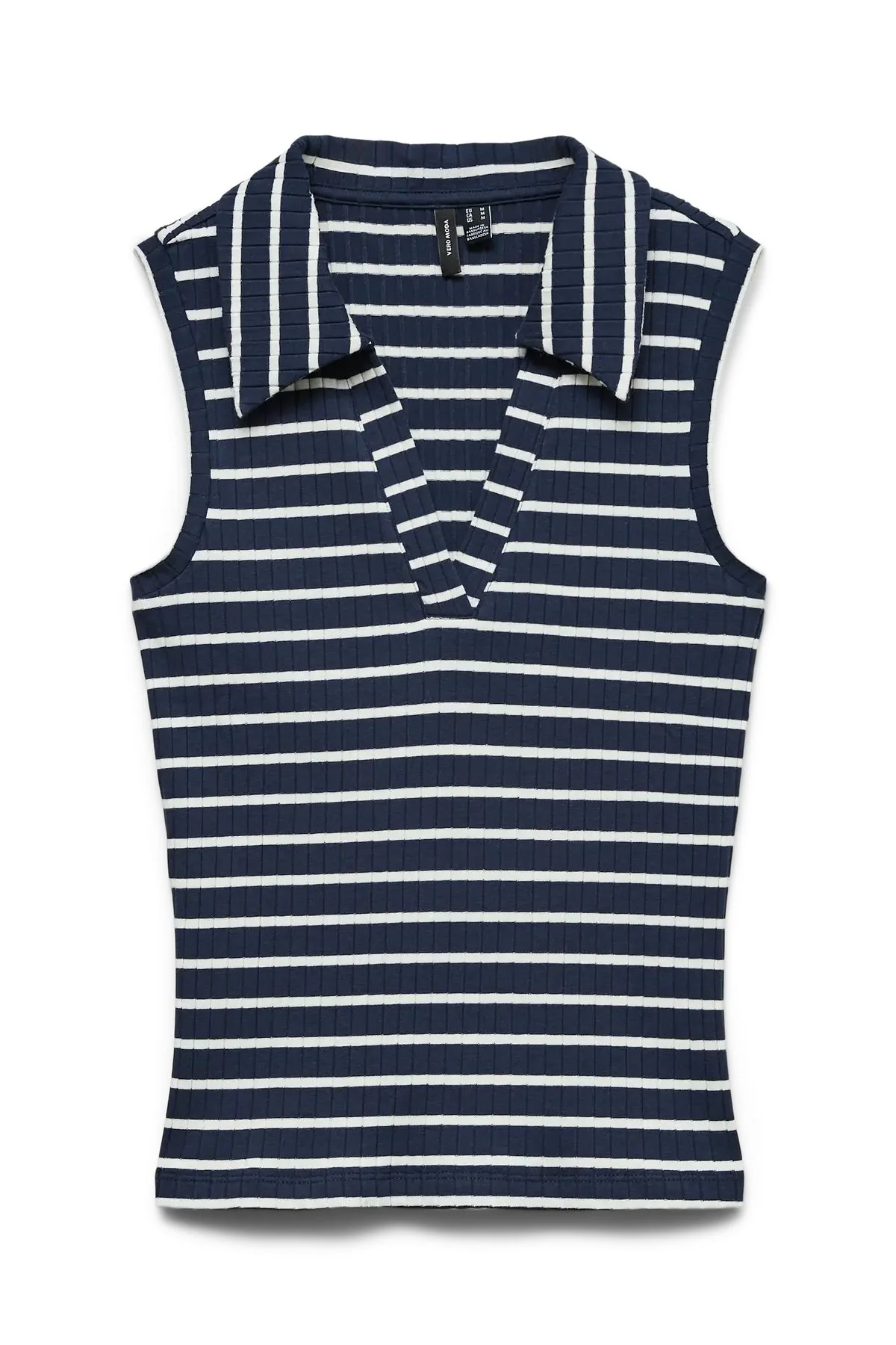 Oberteil mit Seekragen – Navy Blazer Stripes Streifen: Schneeweiß