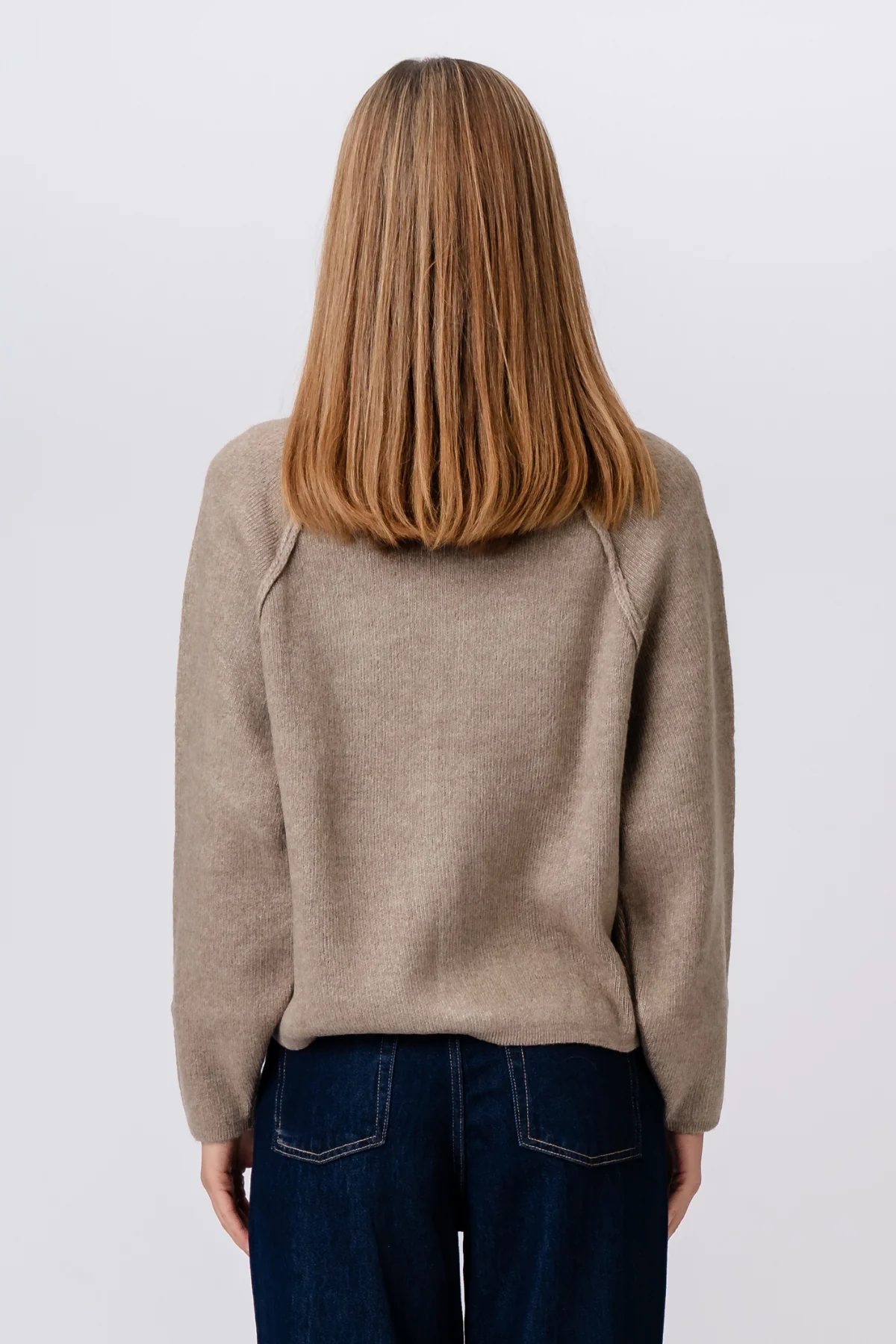 Selma Strickreißverschluss – Beige - Image 5