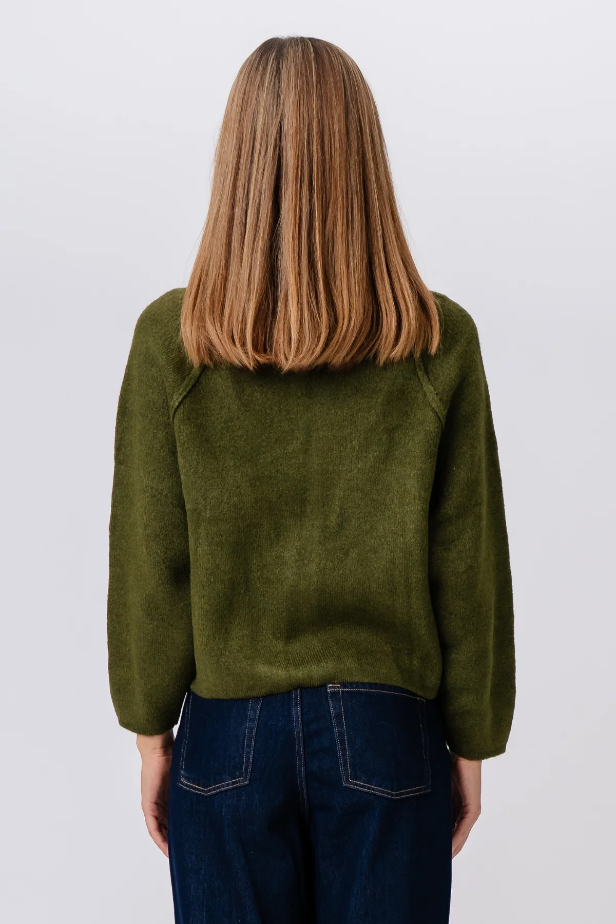 Selma Strickreißverschluss – Khaki - Image 5