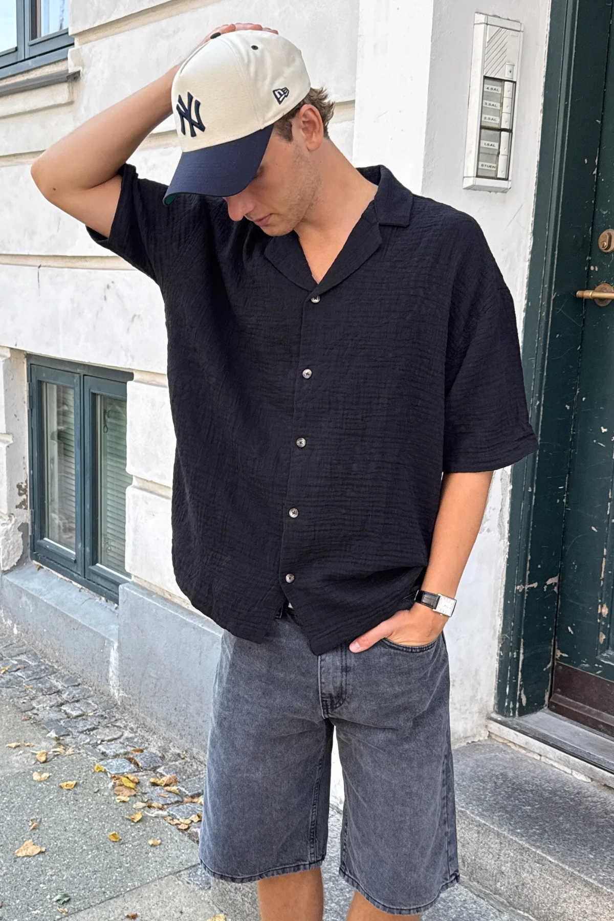 Kurzarmhemd - Schwarz - Image 2