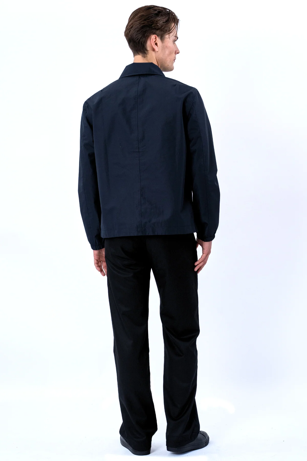 Kurze Jacke mit Reißverschluss – Marineblau - Image 6