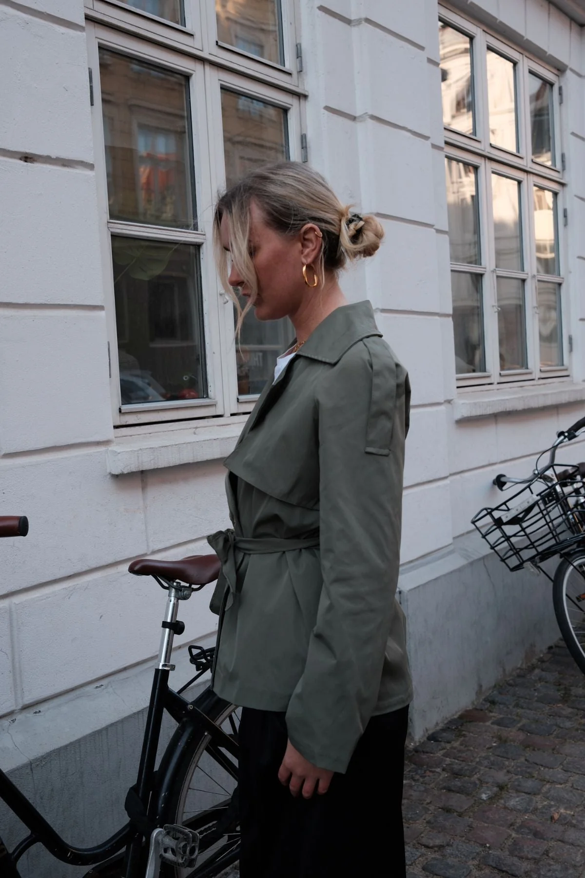 Sia Short Trenchcoat - Khaki - Image 6