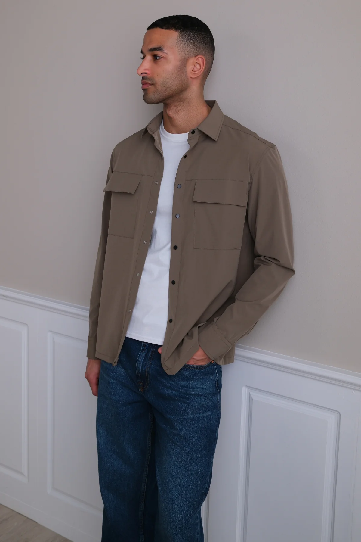 Silas-Overshirt – Khaki - Image 3