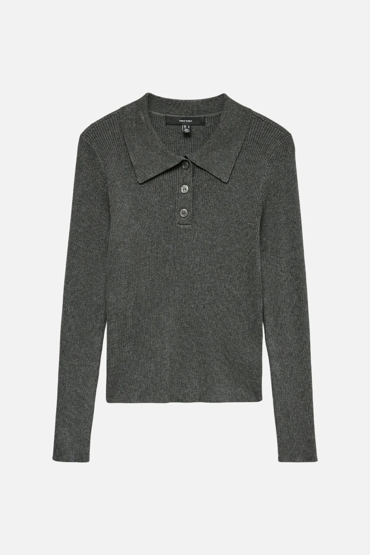 Silje Poloneck Pullover - dunkelgraue Melange - Image 5