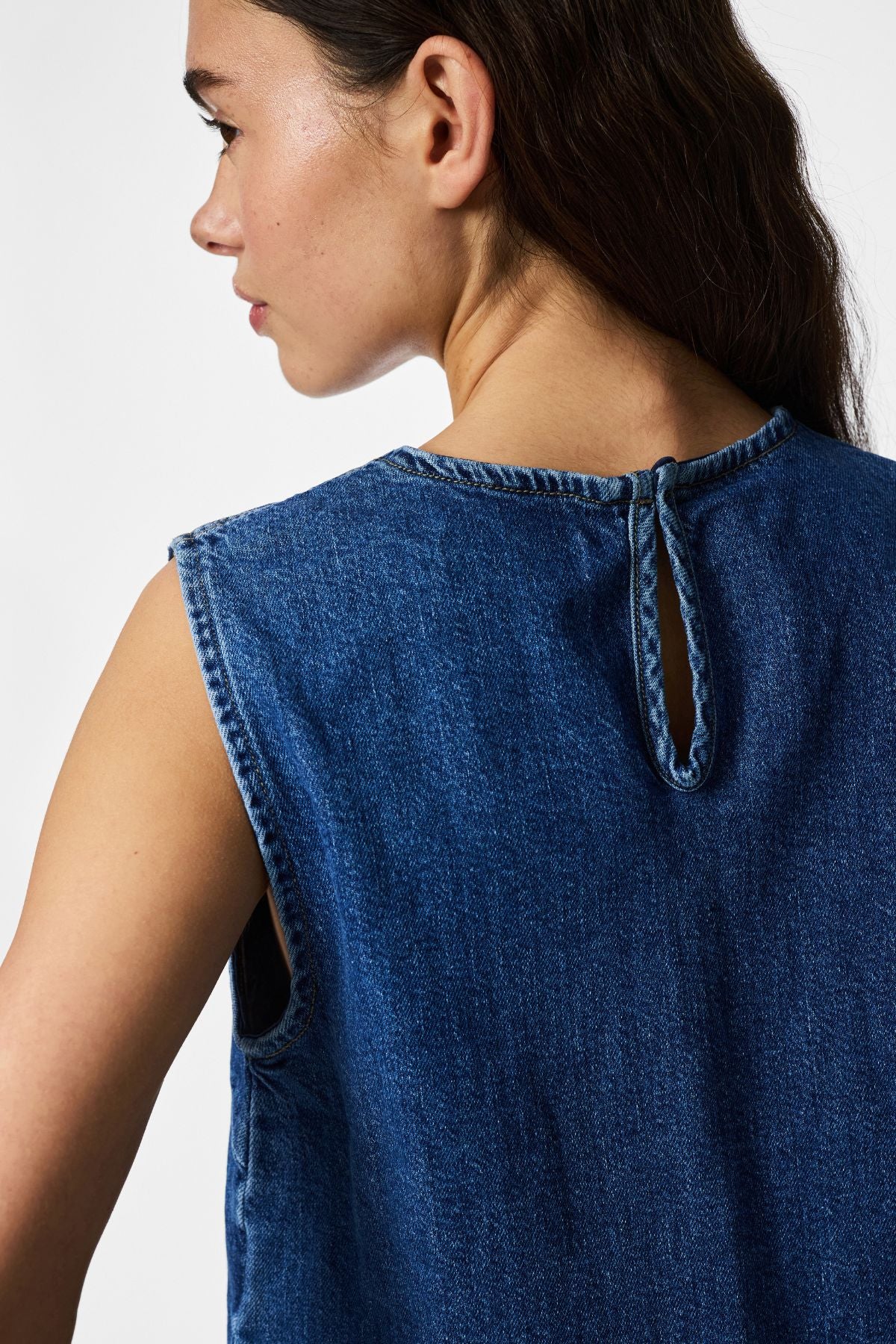 Silke Denim Top – Mittelblauer Denim - Image 4