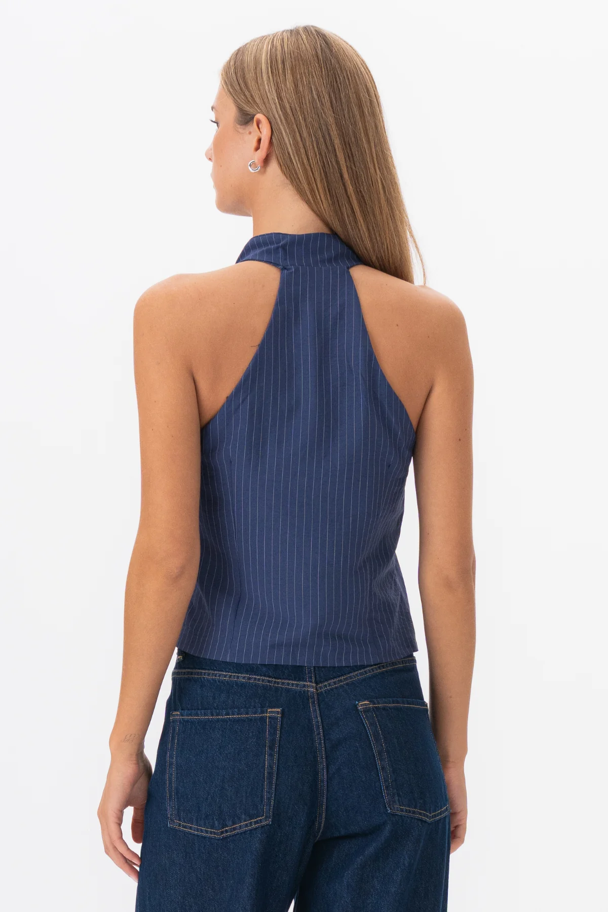 Silva Striped Top - Marine - Image 5
