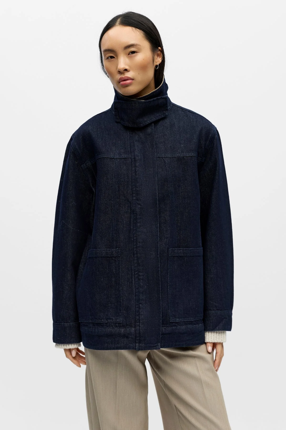Sirenna Jeansjacke – Dunkelblauer Denim