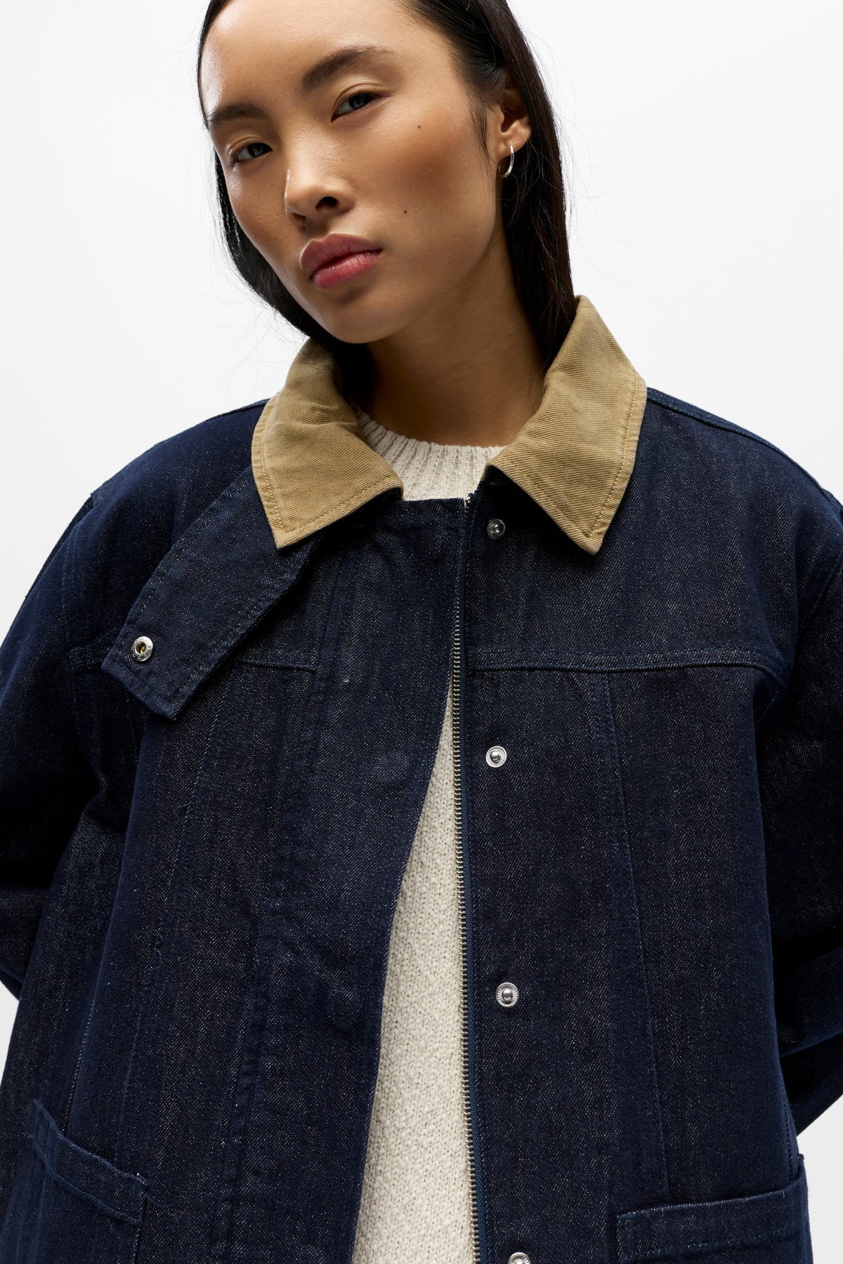 Sirenna Jeansjacke – Dunkelblauer Denim - Image 3
