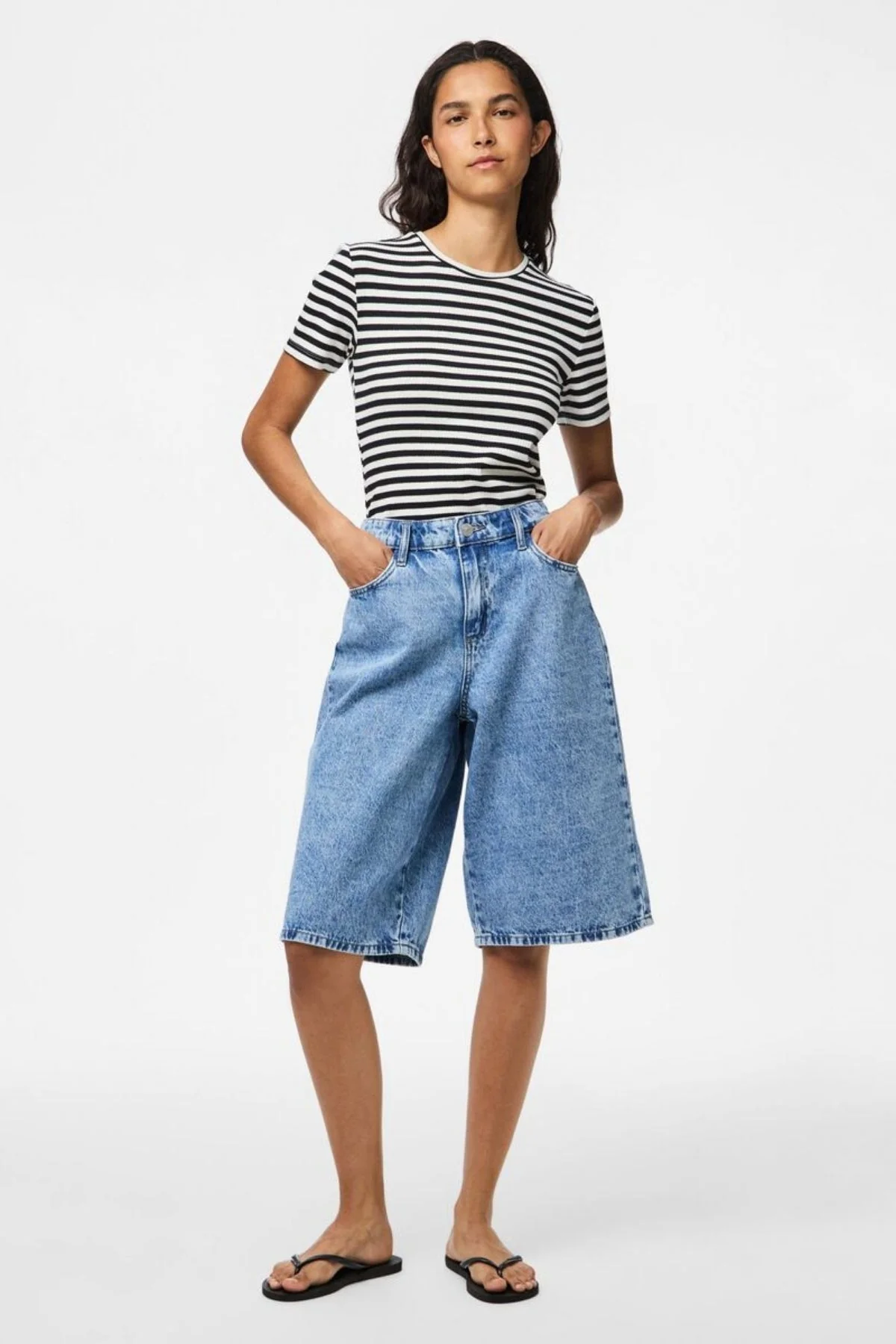 Sky Denim Jorts - mittelblauer Denim - Image 3