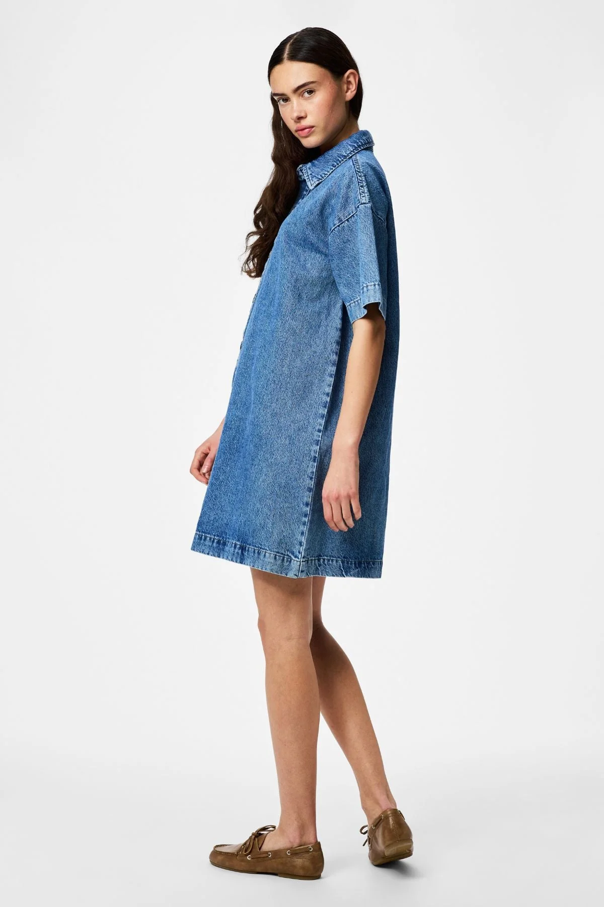 SkyA-Shape Jeanskleid – Mittelblauer Denim - Image 2