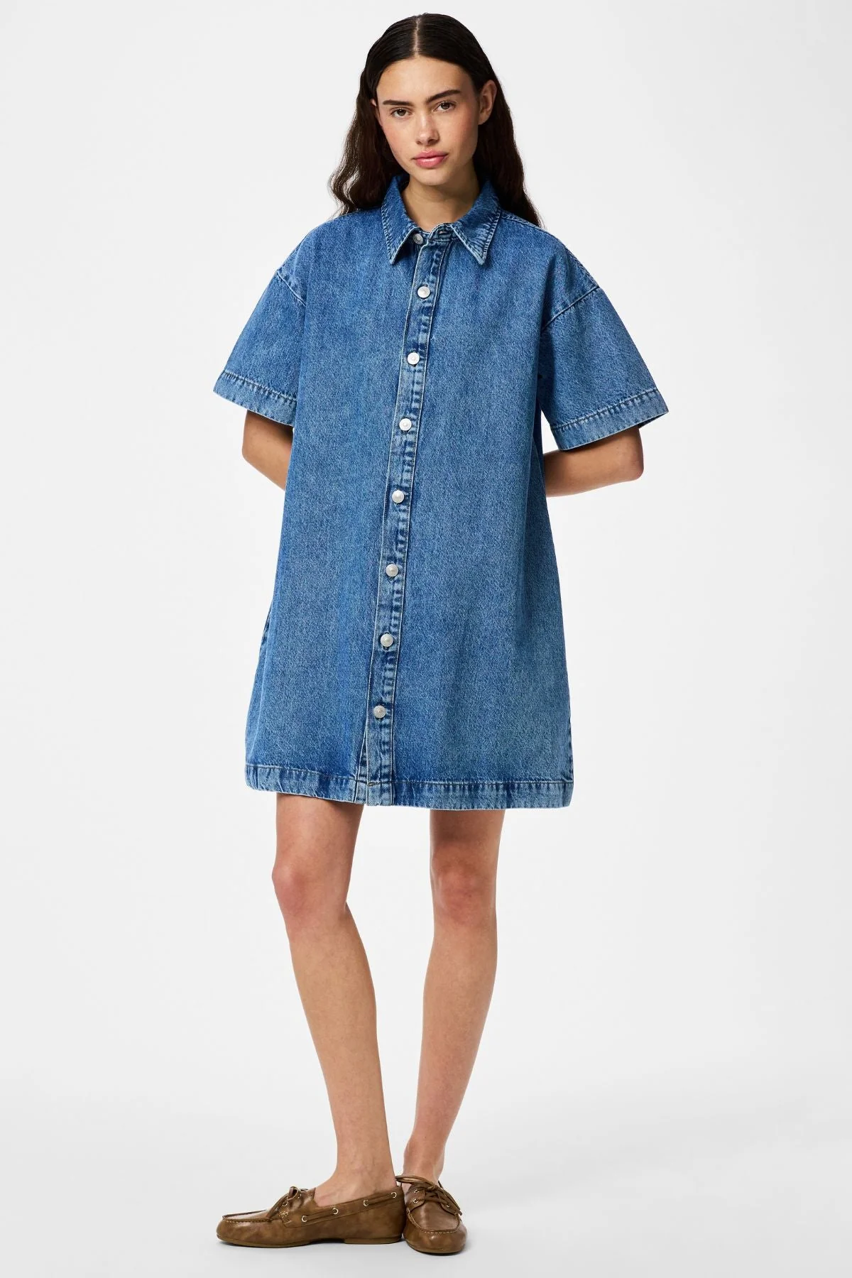 SkyA-Shape Jeanskleid – Mittelblauer Denim - Image 5