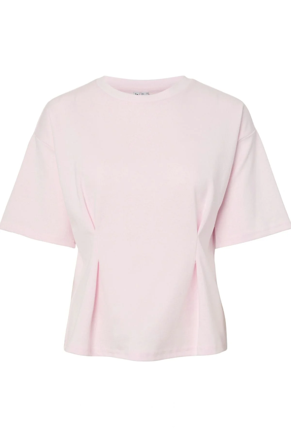 Skylar Tailliertes T-Shirt mit O-Ausschnitt – Cradle Pink