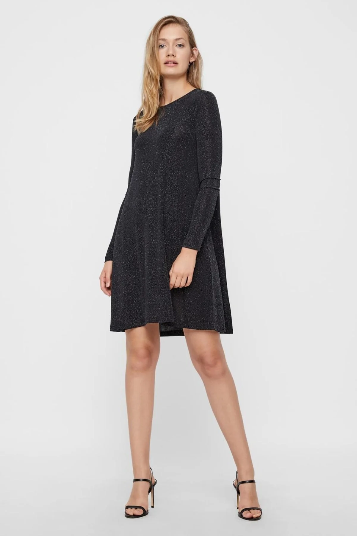 Sparkle Mini Kleid - schwarz