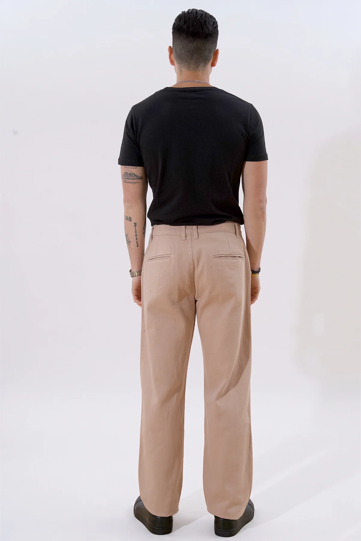 Gerade geschnittene Baumwoll-Chino – Beige - Image 7