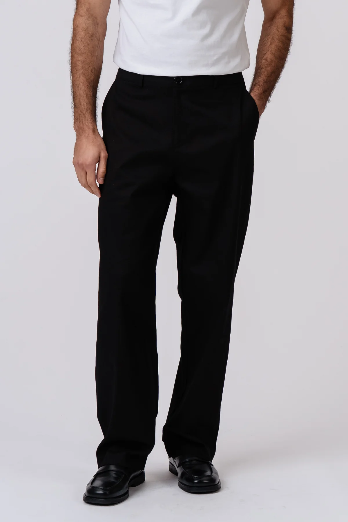 Gerade geschnittene Baumwoll-Chino - Schwarz - Image 5